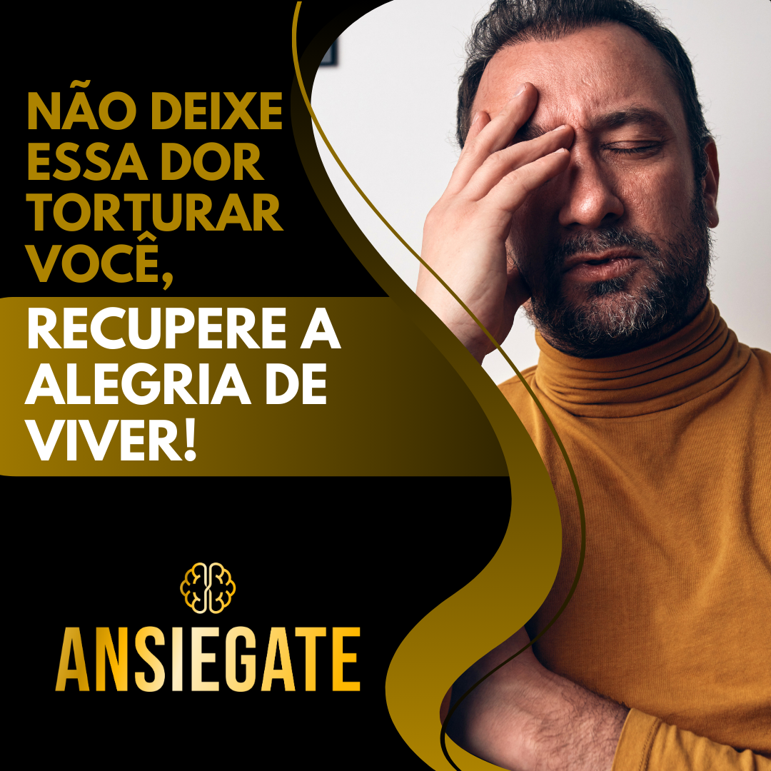 Criativo principal da campanha sobre ansiedade e insônia, destaque visual em azul.